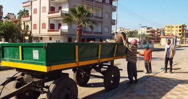 صور.. حملات نظافة وتجميل ورفع كفاءة الإنارة بكفر الشيخ