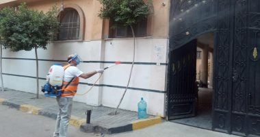 صور.. حملات تطهير بشوارع الجيزة والمؤسسات الحكومية لمجابهة كورونا