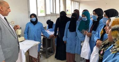 القوى العاملة بالشرقية تتابع ورشة التفصيل والحياكة بمركز التكوين المهنى