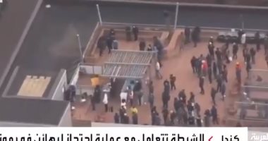 خروج عدد من الرهائن المحتجزين فى أحد مبانى مونتريال.. فيديو