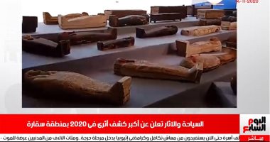 الآثار تعلن أكبر كشف أثرى فى 2020 بمنطقة سقارة بنشرة تلفزيون اليوم السابع