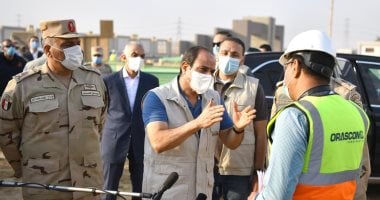 الرئيس السيسي يتفقد مدينة مصر الدولية للألعاب الأولمبية بالعاصمة الإدارية