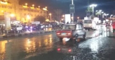 استمرار سقوط الأمطار الغزيرة على مدن ومراكز محافظة الغربية