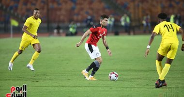 القائم يمنع هدف مصطفى محمد الأول مع منتخب مصر أمام توجو بعد مرور 30 دقيقة
