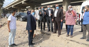 محافظ الجيزة يتفقد أعمال تنفيذ محور الأربعينى بديل شارع الهرم.. صور