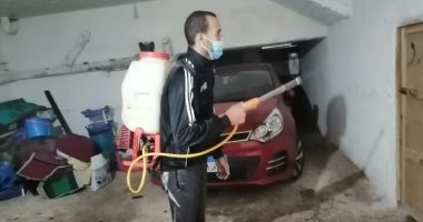 حملة تطهير ليلية لمنزل محمد صلاح بعد إعلان إصابته بكورونا.. صور