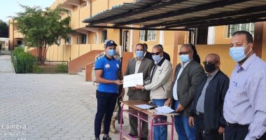 تكريم طلبة المدرسة الصناعية العسكرية بغارب لمشاركتهم فى تدريب مجابهة الأزمات
