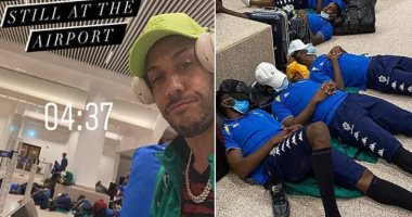 أوباميانج يطلب الدعم بعد احتجاز بعثة منتخب الجابون فى مطار جامبيا.. صور
