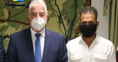 محافظ جنوب سيناء يستقبل الغطاس صدام الكيلانى بعد تحطيمه الرقم القياسى..صور