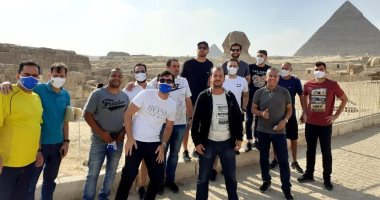 بعثة المنتخب الأوليمبي البرازيلي تزور أهرامات الجيزة والمتحف المصري 