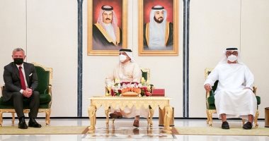 محمد بن زايد وحمد بن عيسى وعبدالله الثانى فى القمة الثلاثية بـ"أبوظبى".. صور