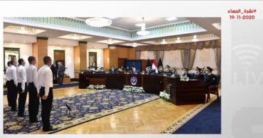 السيسى فى کشف الهيئة بكلية الشرطة بنشرة المساء من تليفزيون اليوم السابع