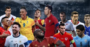 أساطير التهديف الدولى الناشطين بالدوريات الأوروبية.. رونالدو يهزم ميسى