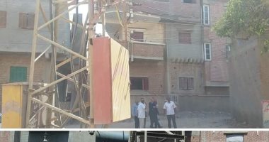 لجنة لمعاينة أبراج الكهرباء بقرية ديروط البحيرة وبحث تحويلها لكابلات أرضية