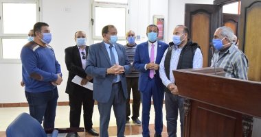 رئيس جامعة بنى سويف يتفقد الاستعدادات النهائية لدار الضيافة
