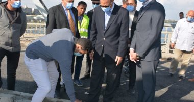 محافظ القليوبية يتابع أعمال تطوير وصيانة كوبرى كفر الجزار ..  صور 