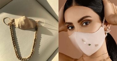 أحدث تقاليع الموضة في زمن الكورونا.. إكسسوارات مصنوعة من الذهب والماس للكمامات