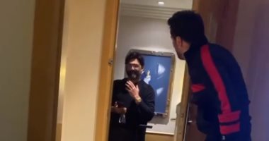 مقلب طريف من حسن الرداد فى أحد أصدقائه.. فيديو وصور