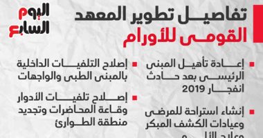 تفاصيل تطوير المعهد القومى للأورام.. إنفوجراف