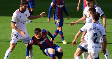 برشلونة يتقدم بهدف ضد أوساسونا فى الدقيقة 30 بالدوري الإسباني.. فيديو