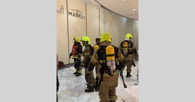 الإمارات تسيطر على حريق بشجرة زينة خارج مطعم فى "دبى مول"