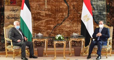 قمة مصرية فلسطينية بقصر الاتحادية.. الرئيس السيسى يؤكد دعم مصر الكامل للمواقف والاختيارات الفلسطينية تجاه التسوية السياسية.. واستمرار بذل الجهود من أجل استعادة الشعب الفلسطيني لحقوقه المشروعة