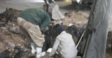 إصلاح خط مياه رئيسى بمركز فرشوط فى قنا‎