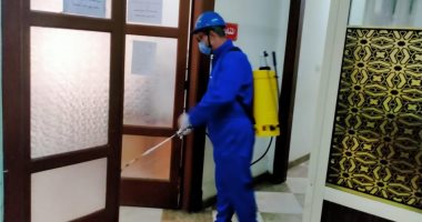تطهير مكاتب العاملين بديوان مديرية التربية التعليم ومدارس الغربية.. صور