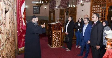 وفد من تنسيقية شباب الأحزاب يزور كنيسة الملاك ميخائيل بمنيا القمح
