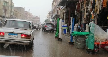سقوط أمطار على سواحل البحيرة وتوقف حركة الصيد لسوء حالة الطقس.. صور