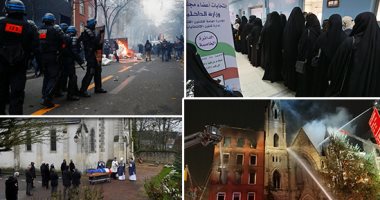صور العالم هذا المساء.. عودة المتظاهرين لشوارع باريس للتنديد بعنف الشرطة.. الكويتيون ينتخبون أعضاء مجلس الأمة 2020.. حريق هائل يلتهم كنيسة تاريخية في نيويورك..30 شخصا فقط يشيعون جثمان رئيس فرنسا الأسبق "ديستان"