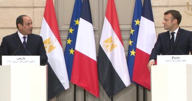 الرئيس السيسي: أكدت فى مباحثاتى مع ماكرون ضرورة عدم ربط الإرهاب بأى دين