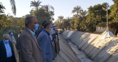 وزير الرى يتفقد أعمال تأهيل مخرى سيل أطفيح وسنور بالجيزة وبنى سويف