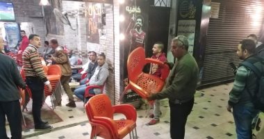 حى البساتين يضبط أعمال بناء مخالفة ويرفع إشغالات المقاهى من 4 شوارع