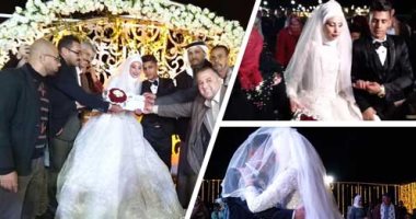الرئيس عبد الفتاح السيسى يرسم البهجة على وجه عروسين كفيفين بالعريش.. استجاب لفتاة سيناوية من فاقدى البصر تمنت توفير شقة سكنية عقب زفافها.. وأهالى سيناء يتكفلون بزفاف العروسين ويحتفلون معهما على شاطئ العريش