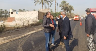 محافظ القليوبية يتابع أعمال رصف طريق نوى قليوب - شبين القناطر