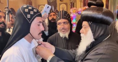 3 أساقفة يرسمون راهبين جديدين لدير الشايب فى الأقصر.. صور