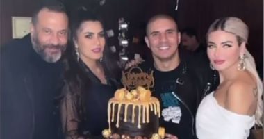 ماجد المصري وبشرى يحتفلان بعيد ميلاد محمد زيدان بصحبة زوجته.. صور