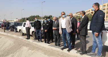محافظ الجيزة ورئيس جهاز التعمير يطلقان إشارة بدء تنفيذ أعمال توسعة كوبرى ترسا