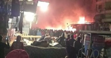 السيطرة على حريق بسوق الحى العاشر.. وشهود: إشعال النار للتدفئة السبب