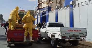 حى العمرانية بالجيزة ينفذ حملات تطير للشوارع للوقاية من كورونا.. صور