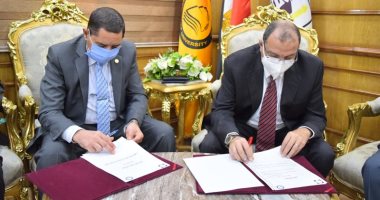 رئيس جامعة بنى سويف يوقع بروتوكول تعاون مع الهيئة القومية للاستشعار عن بعد