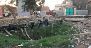 تطهير بحر القصابى القبلى بكفر الشيخ وإنذار أصحاب بئر لتغطيته