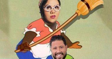 شيماء سيف تحتفل بشفاء زوجها من كورونا بصورة كرتونية 