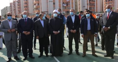 وزراء الرياضة والأوقاف والتنمية المحلية يتفقدون مركز شباب الأسمرات