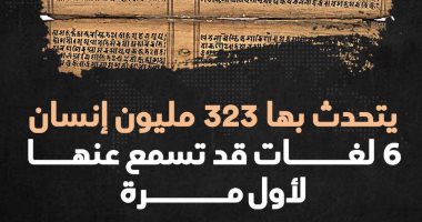يتحدث بها 323 مليون إنسان.. 6 لغات قد تسمع عنها لأول مرة.. إنفوجراف