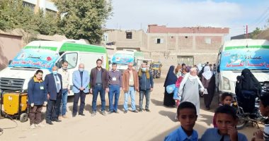فحص وعلاج 1527 حالة خلال أعمال القافلة الطبية بقرية الشيخ مسعود فى المنيا