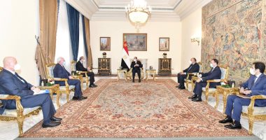 الرئيس السيسي خلال استقباله وزيرى خارجيتى الأردن وفلسطين: القضية الفلسطينية من ثوابت السياسة المصرية.. ونواصل بذل الجهود لاستعادة الشعب الفلسطينى حقوقه المشروعة وإقامة دولته المستقلة وفق مرجعيات الشرعية الدولية