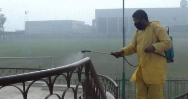المقاولون يتصدى لكورونا بحملة تطهير شاملة قبل مواجهة النجم.. صور