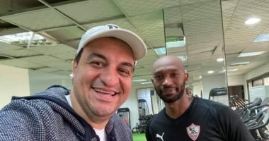 الفنان هشام إسماعيل فى تدريب الزمالك.. صور